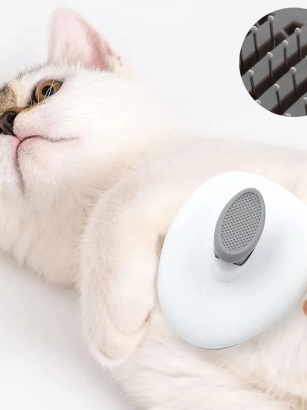 pet grooming push-button brush